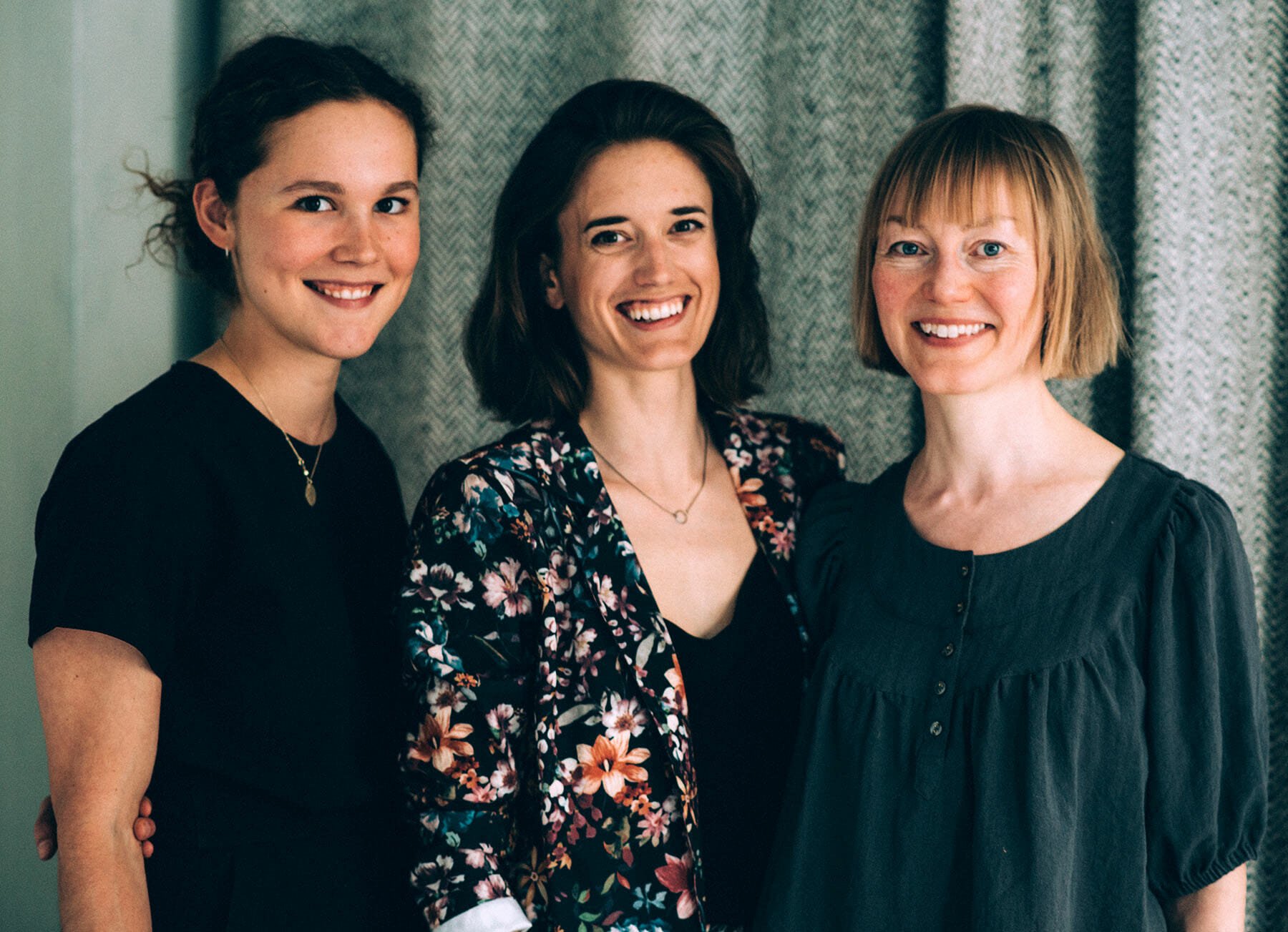 The three women behind Flor. From left: Karoline Schnorr, Moa Nordahl and Sara Møhlenberg.