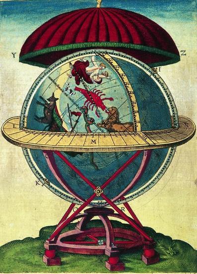 Tycho Brahe's celestial globe went up in flames, when the Round Tower caught fire. It is perhaps one object that university historian Morten Fink-Jensen would like to have saved from the fire. Image: The Royal Library