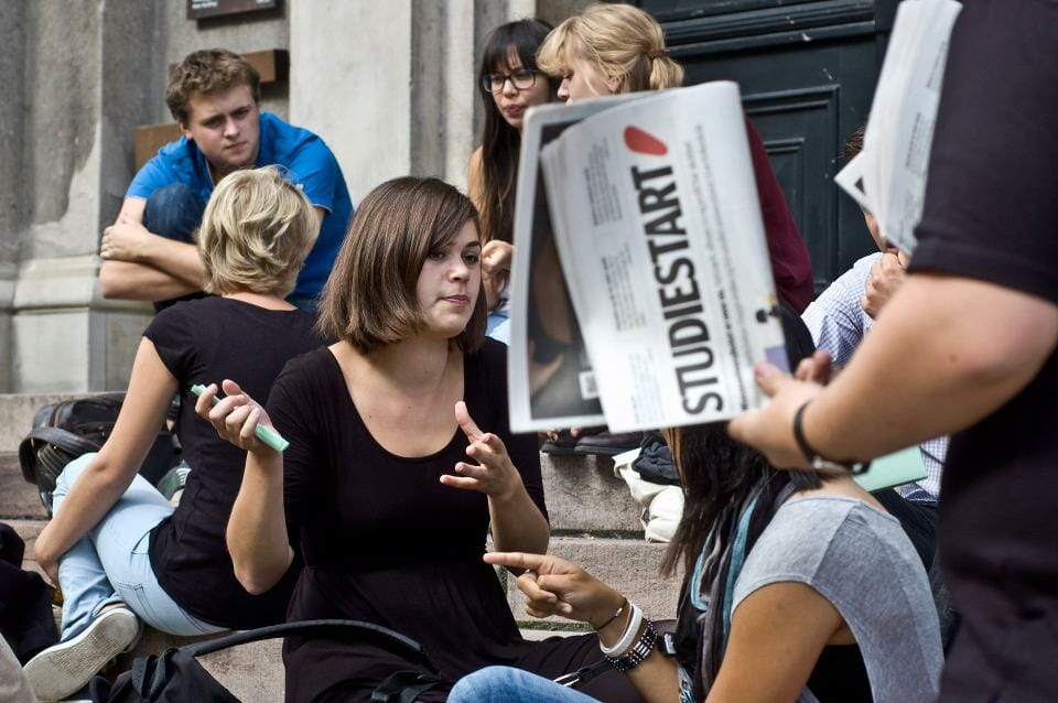 International students at the Matriculation Ceremony a few years ago. Some of them may now have to worry about repaying SU student grant debts