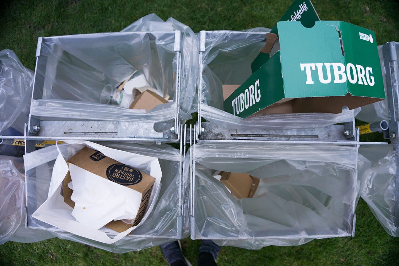 Er der fri leg her eller skal her ske en sortering af genanvendelige materialer i de fire rum?