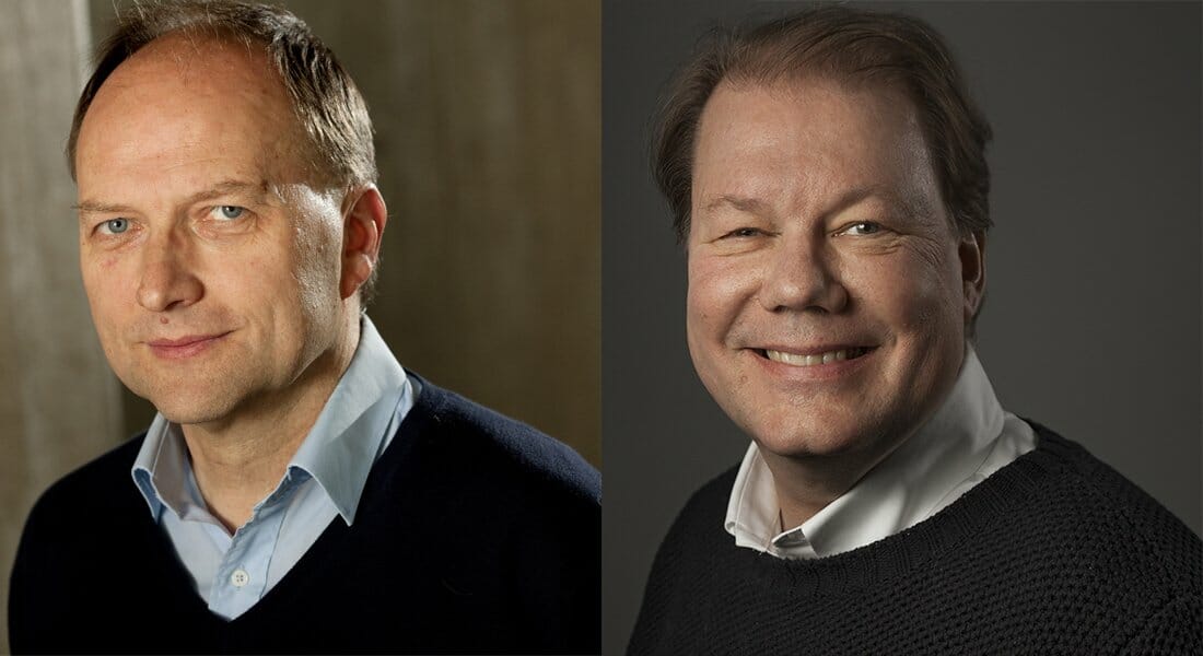 Michael Kjær (tv) og Søren Brunak