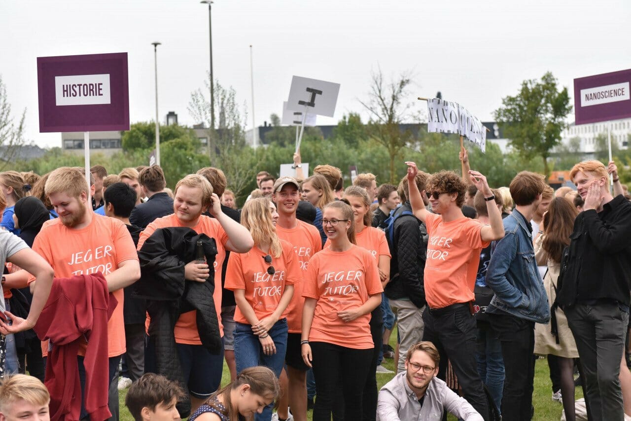 Tutors wear brightly coloured t-shirts, so they are easily recognizable. In 2017, they had the incredible luck of being issued t-shirts in ‘salmon pink’. Last year’s tutor t-shirt was purple and orange.