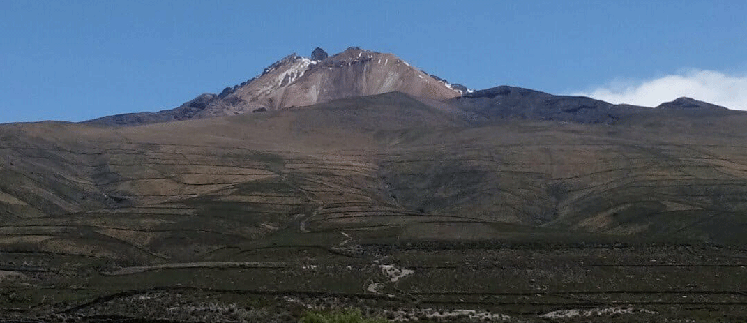 The volcano Tunupa - a site in Andean mythology. Surrounding it is one of the main areas of quinoa production in Bolivia. Photo: Carla Colque-Little