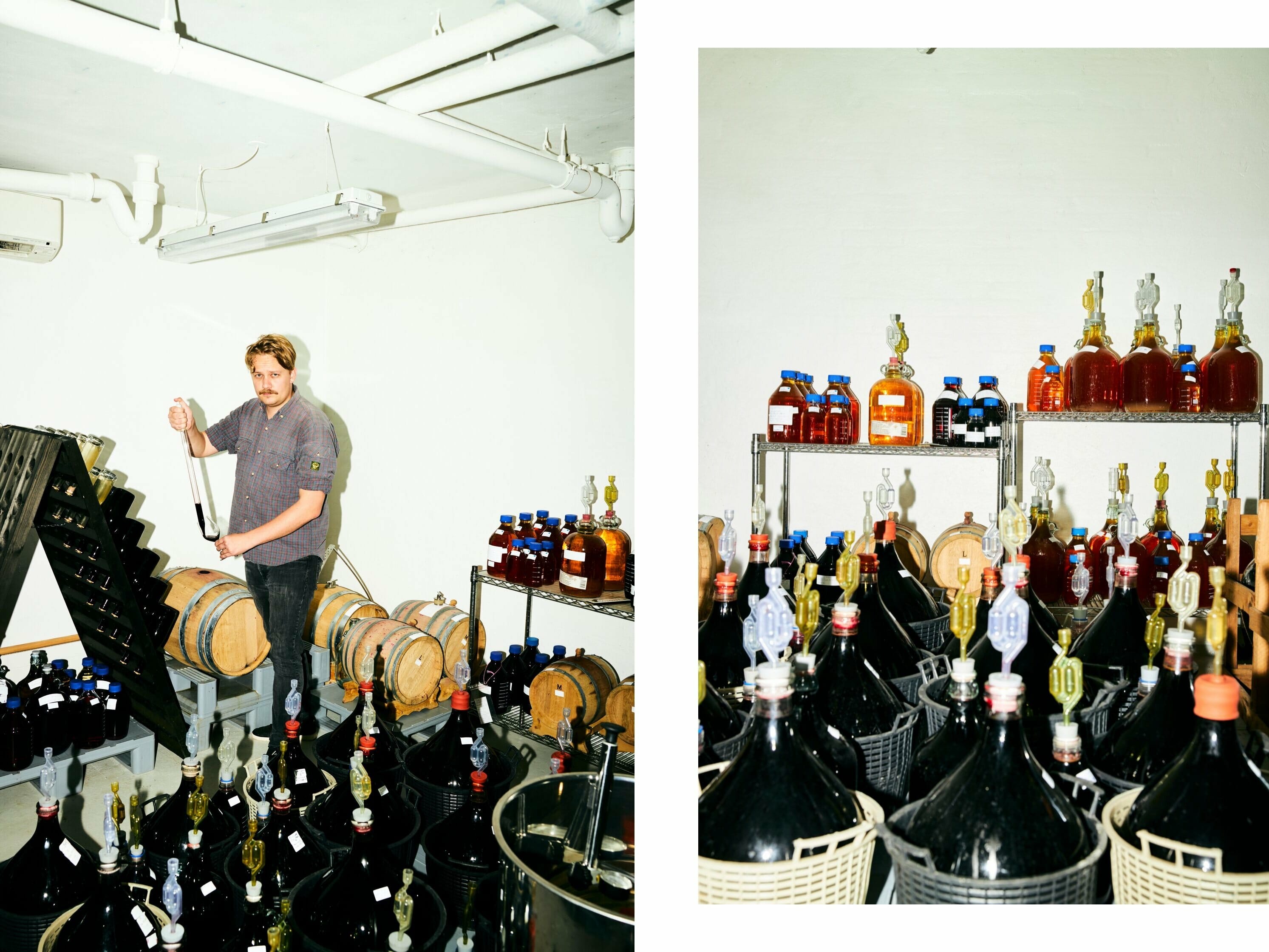 Den lækreste Ingrid Marie-æblevin ligger på egetræsfad i hjørnet af Pometets kælder.