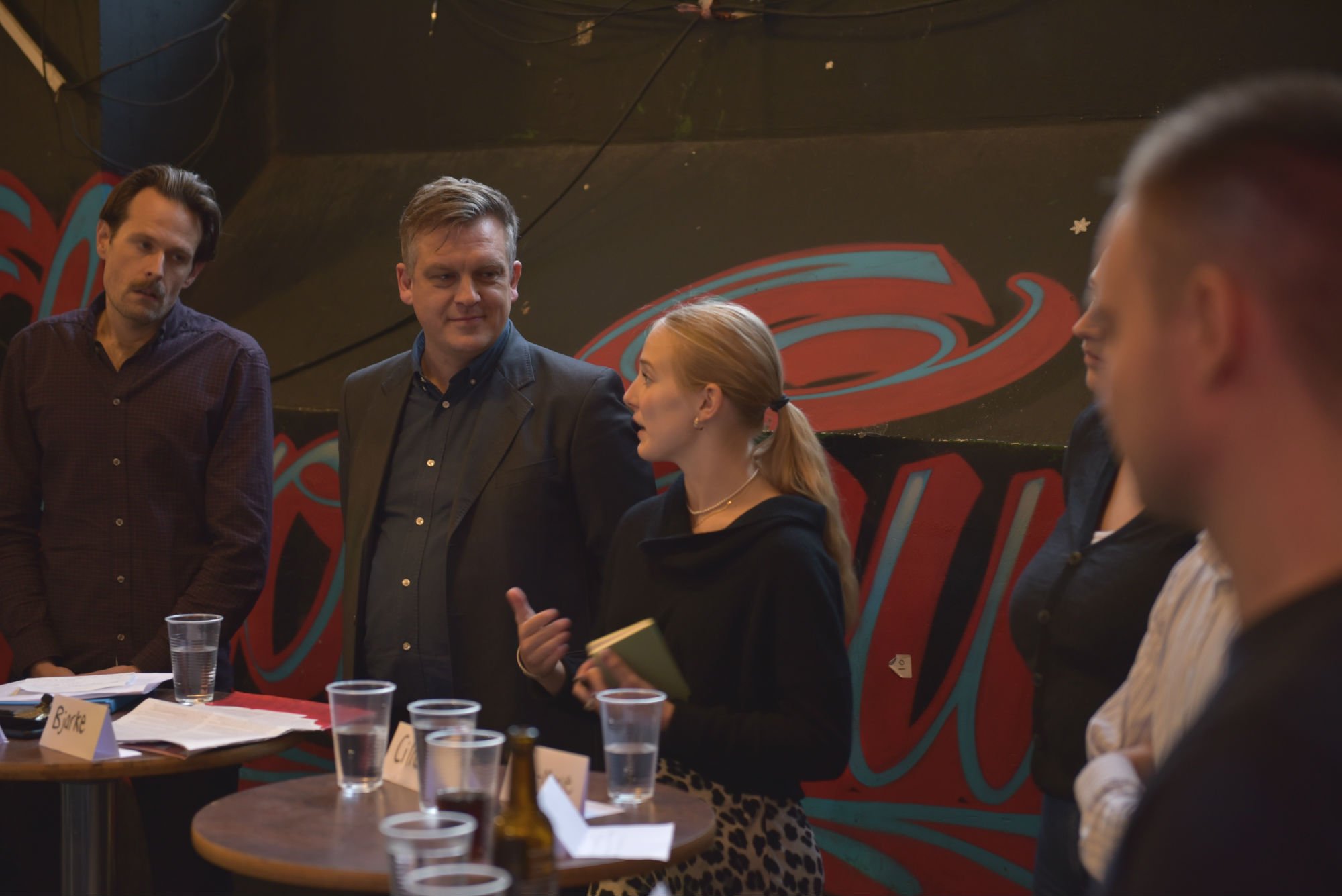 Professor Peter Thisted Dinesen, institutleder Bjarke Oxlund og formand for Konservative Studerende på KU Cille Hald Egholm i debat på Kommunen på CSS