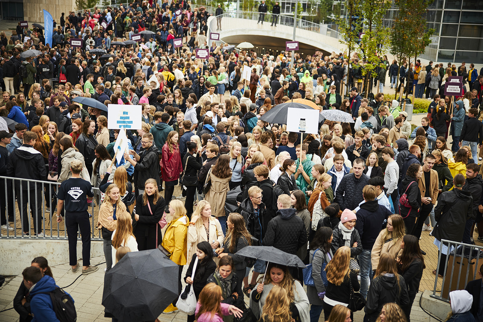Sådan så Karen Blixens Plads ud ved studiestarten i efteråret 2019.
