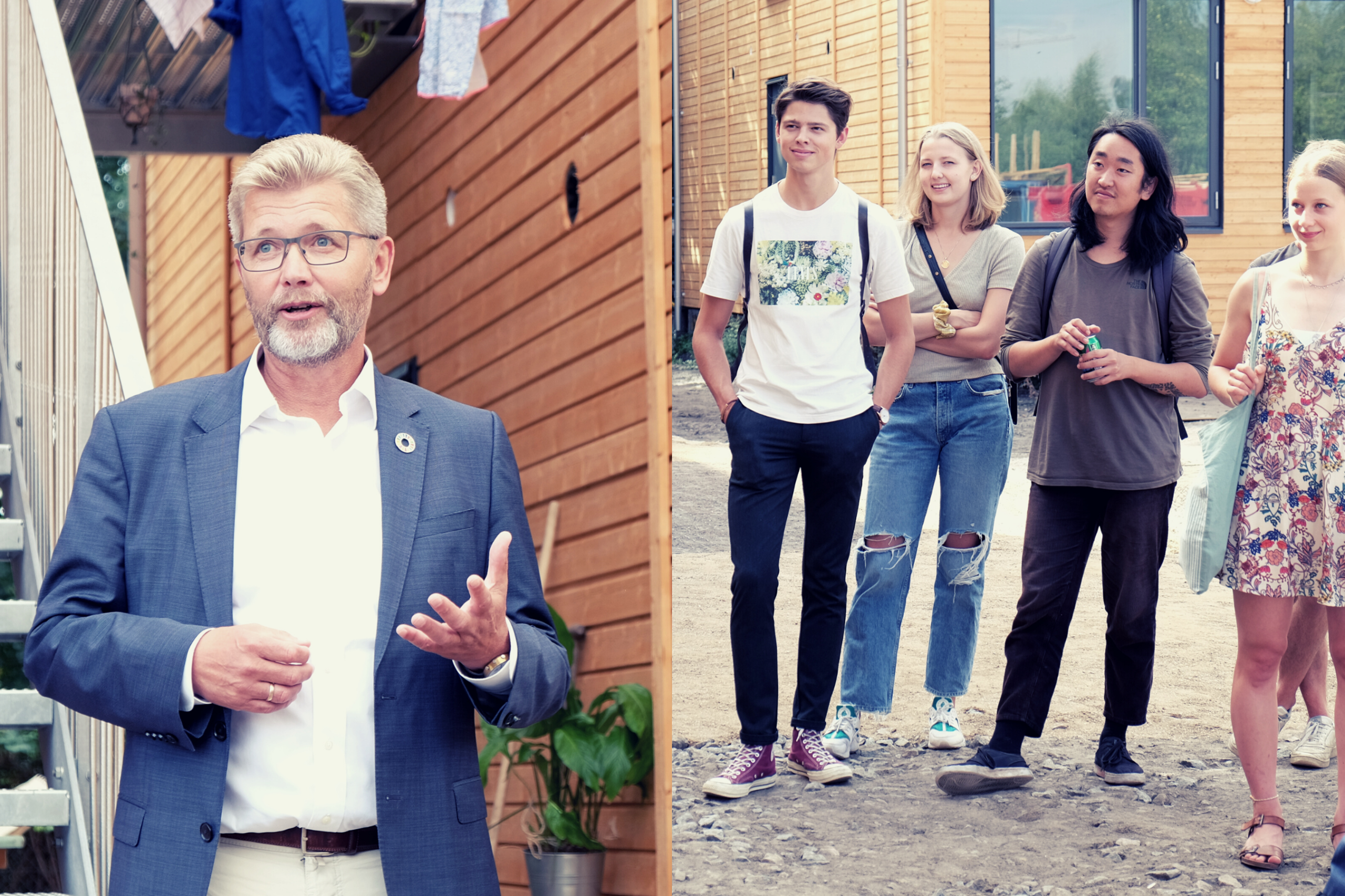 Overborgmester Frank Jensen indvier 40 midlertidige studieboliger i Jernbanebyen. De tæller ikke med i de 12.000 billige studieboliger, som Københavns Kommune har lovet at bygge.