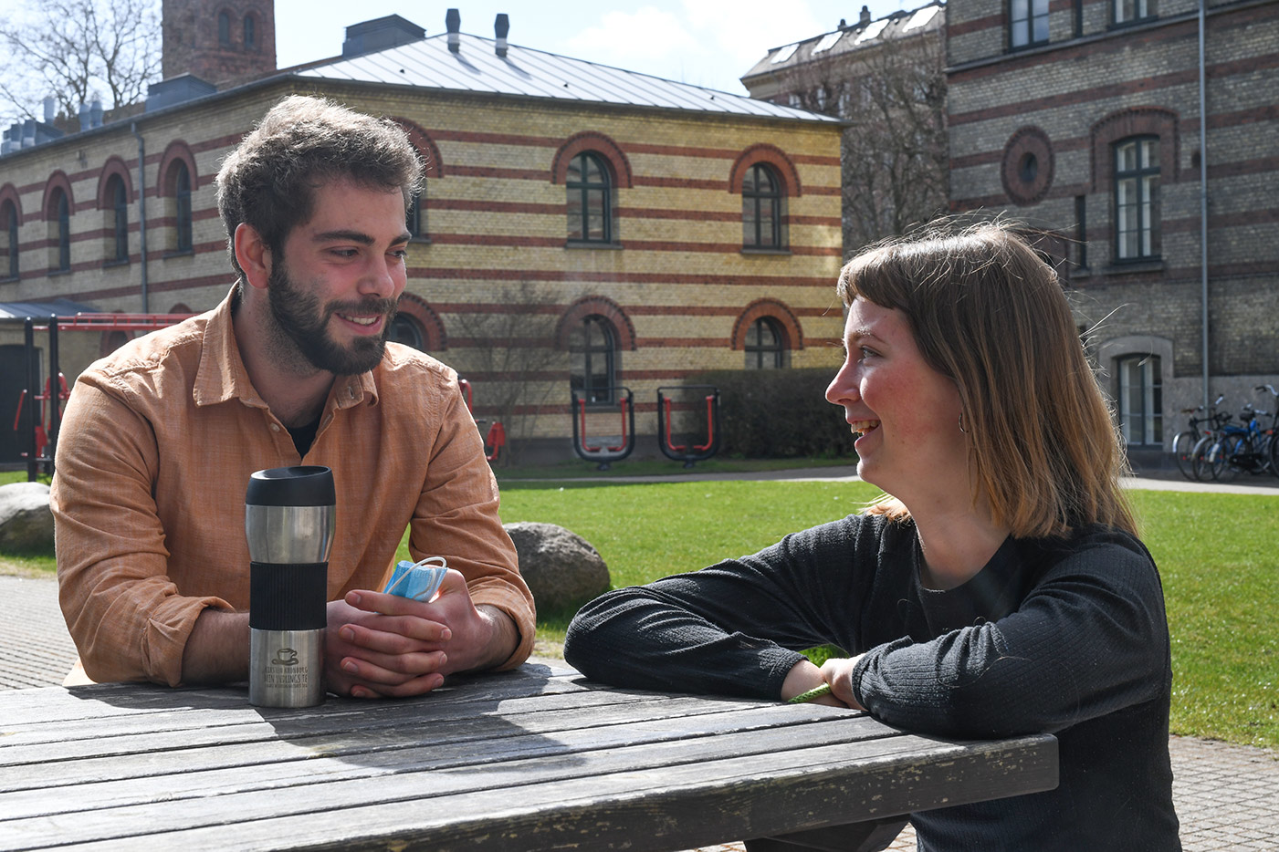 The social science students Anton Berthelsen and Anna de Crook.