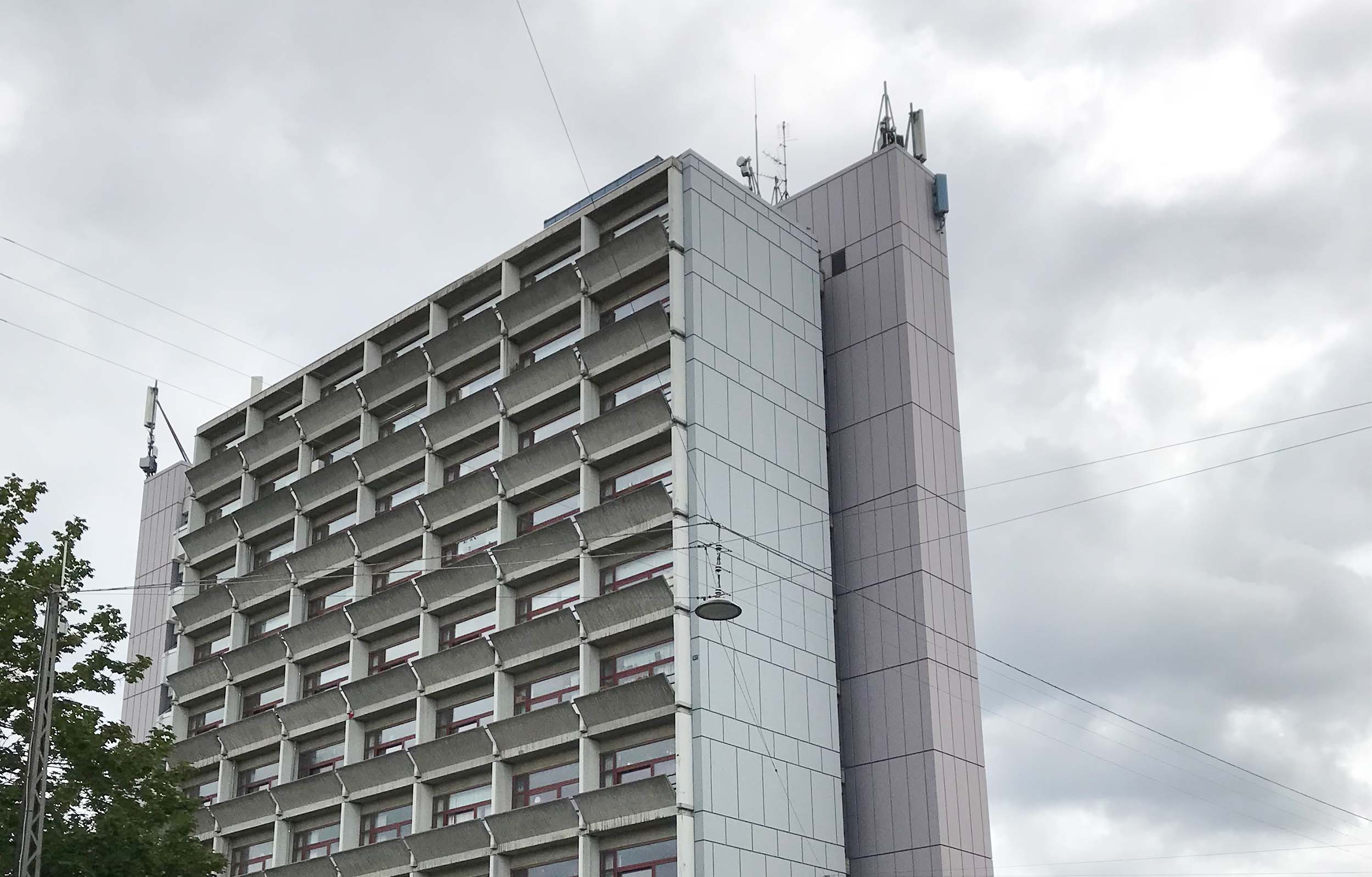 Der er god udsigt fra toppen af Frankrigsgade Kollegiet, siges det.