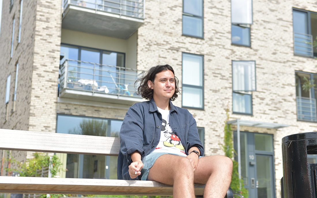 Frederik Marco Riis Hansen fortæller om at begynde på Københavns Universitet i coronaåret 2020. 