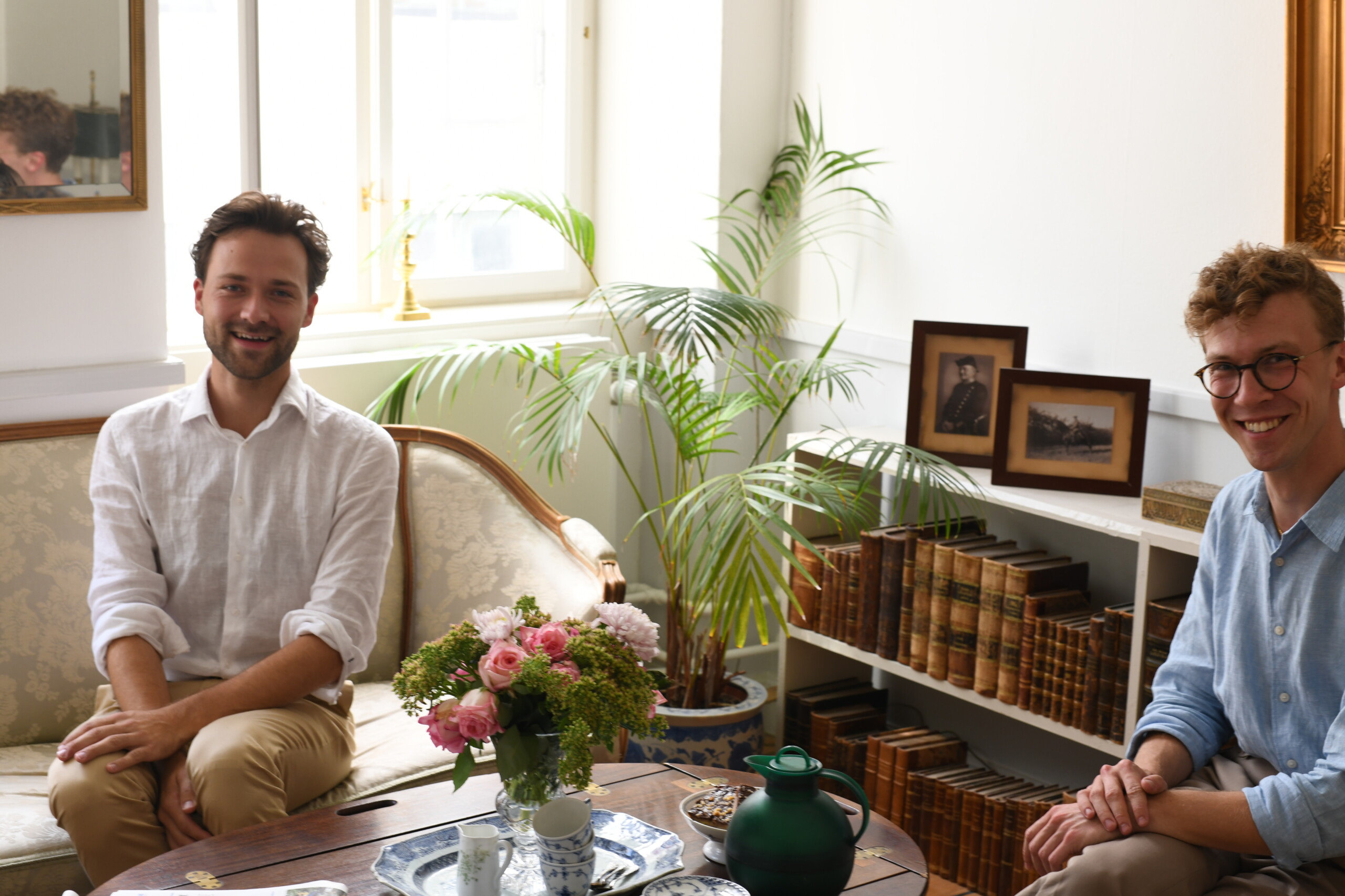Christian Bro's room is tastefully decorated, with furniture that matches Borch's distin-guished architecture.
