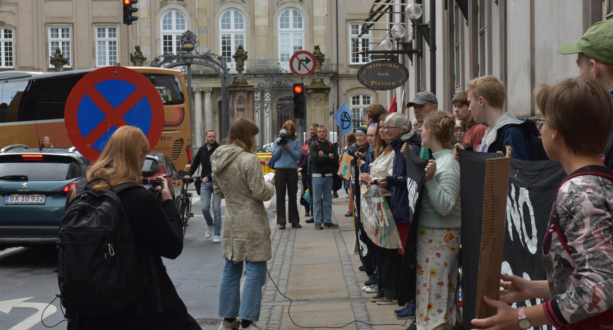 Flere aktivister holdt tale til dagens demonstration.