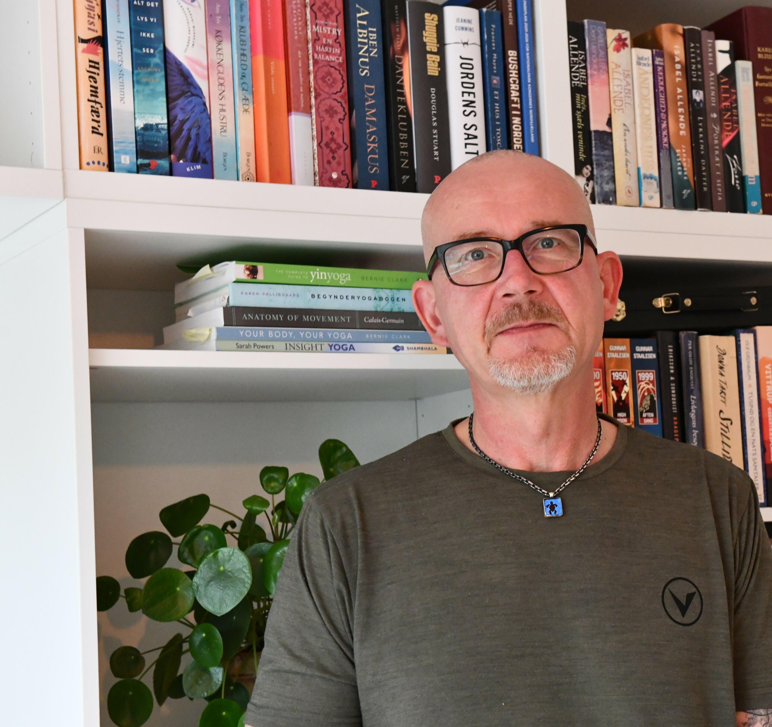 Mickey Gjerris i sit hjem i Virum. 