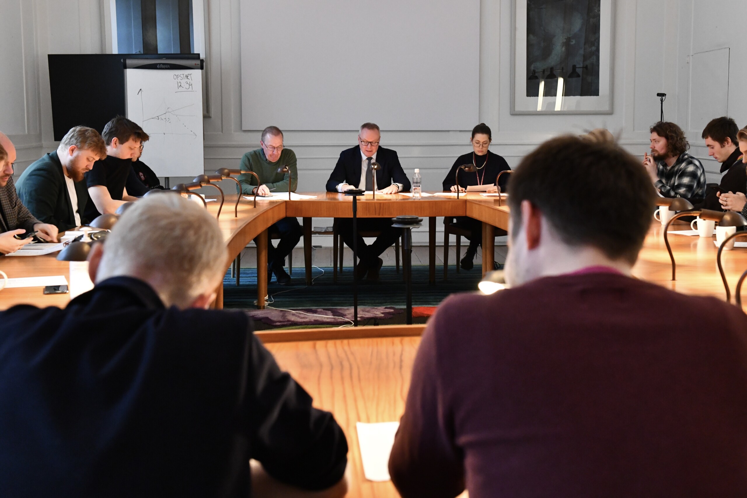 Around 20 students and candidates showed up to hear the proclamation of election results.