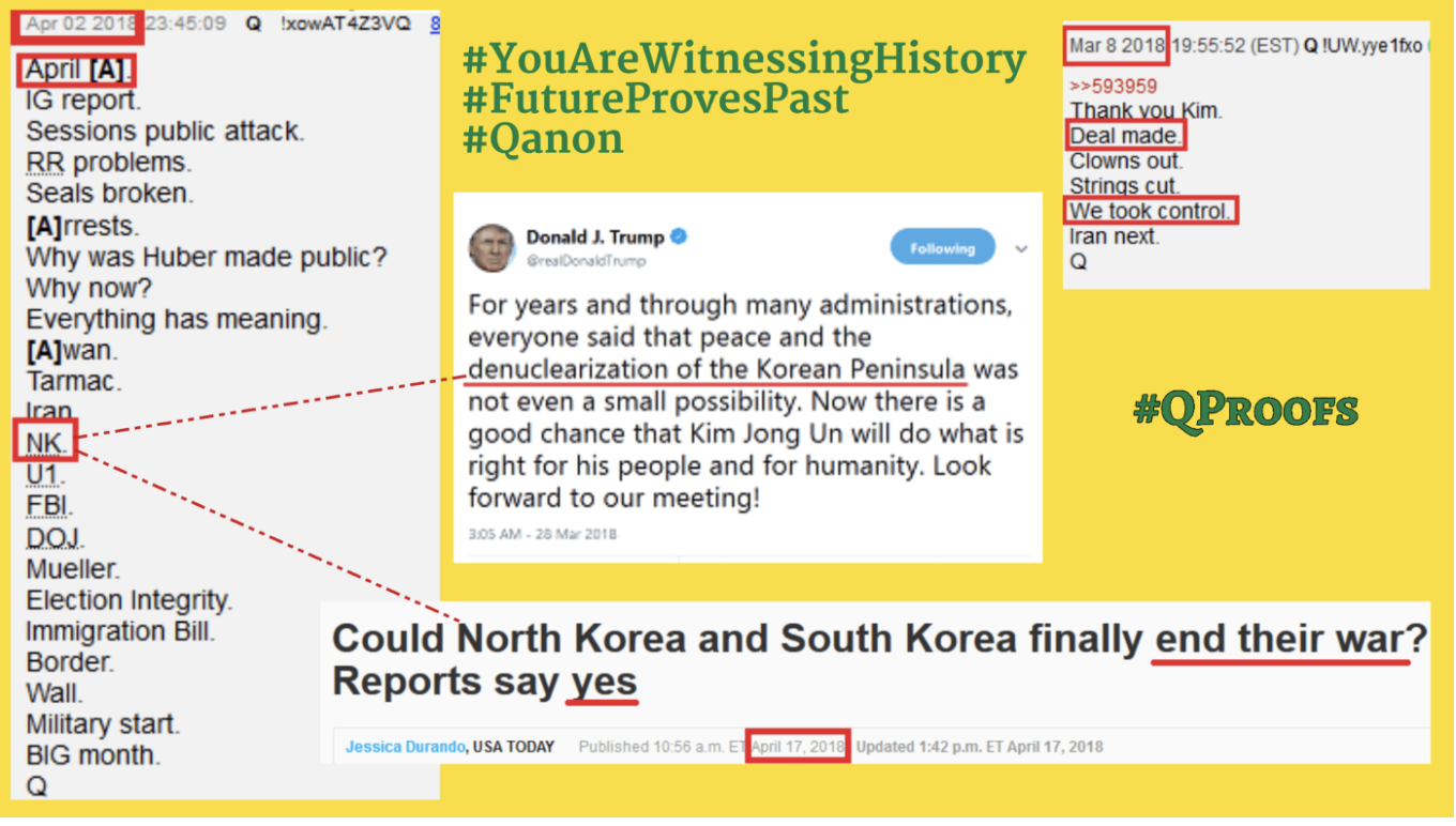 Eksempel på konspiratorisk detektivarbejde af Donald Trumps tweets.