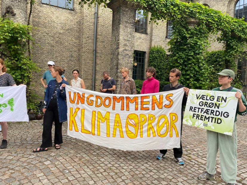 Demonstrationen på Frederiksberg Campus var organiseret af Den Grønne Ungdomsbevægelse.