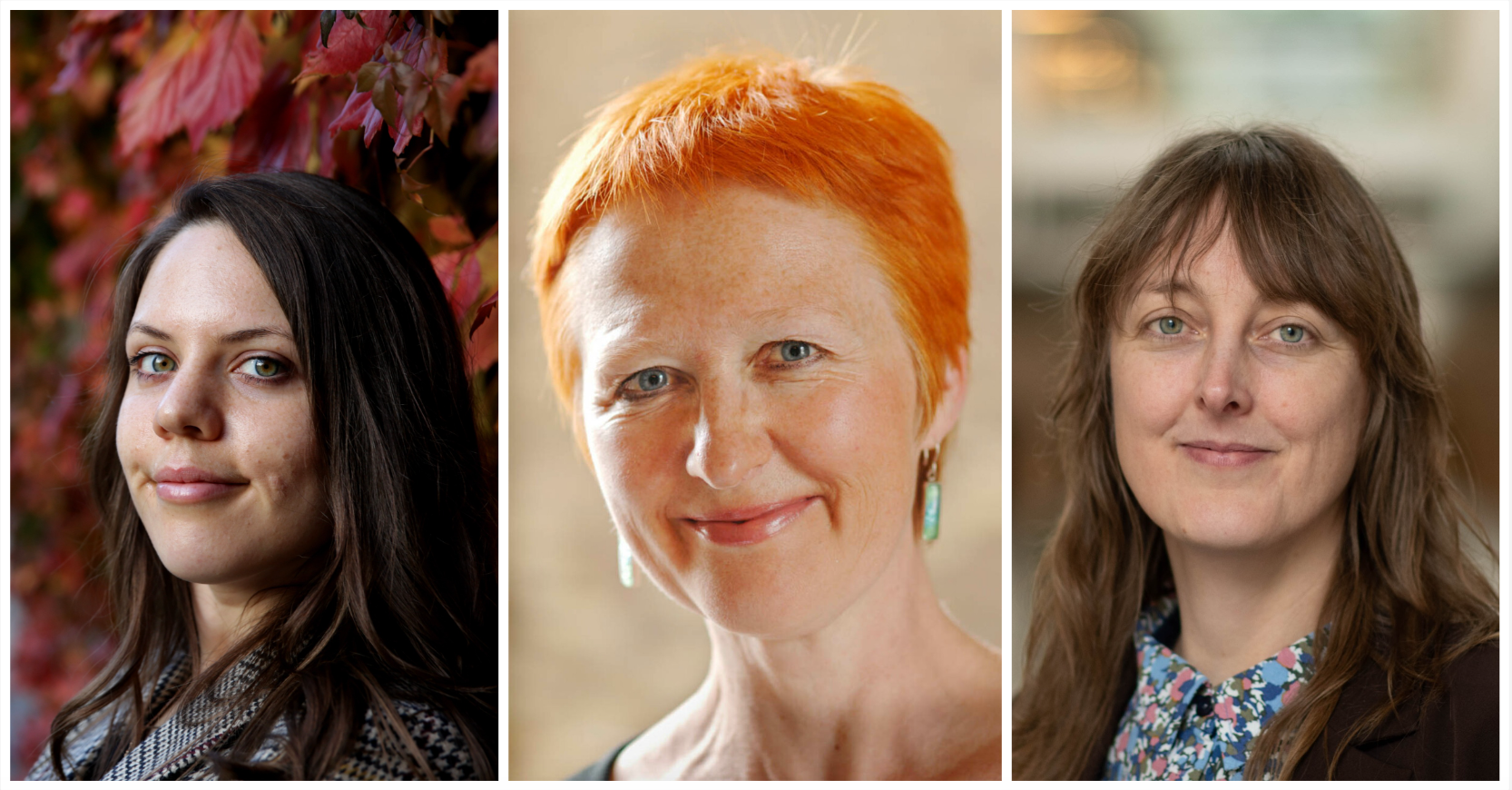 Fra venstre: Isabelle Augenstein, Datalogisk Institut; Hilda Rømer Christensen, Sociologisk Institut og Bolette Frydendahl Larsen, Institut for Nordiske Studier og Sprogvidenskab.