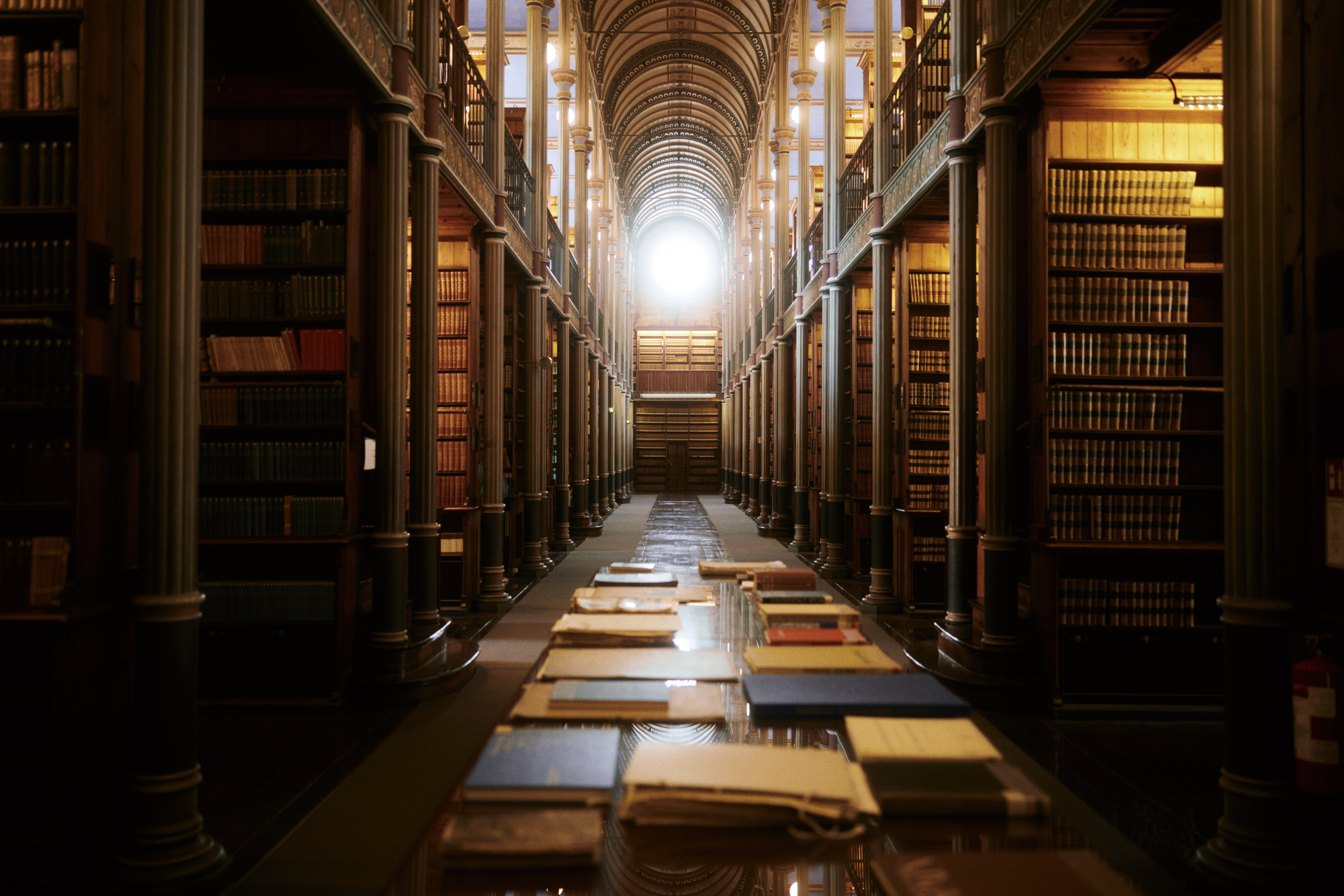 I det gamle Universitetsbibliotek sad studerende i 1800-tallet på rad og række og læste pensum. I dag er bygningen åben for offentligheden.