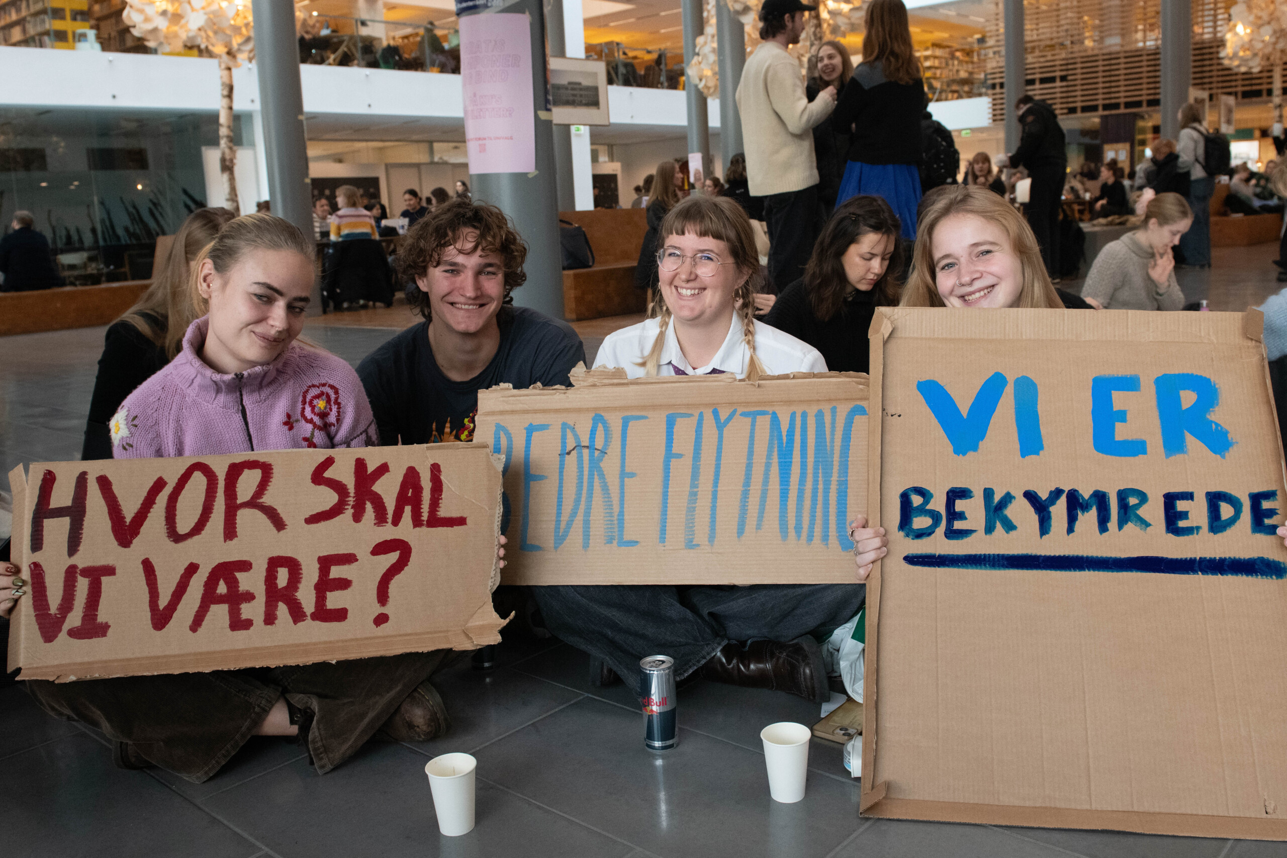 F.v.: River Lyngaa, Mads Hilker, Ane Schöler og Sofie Lund. 
