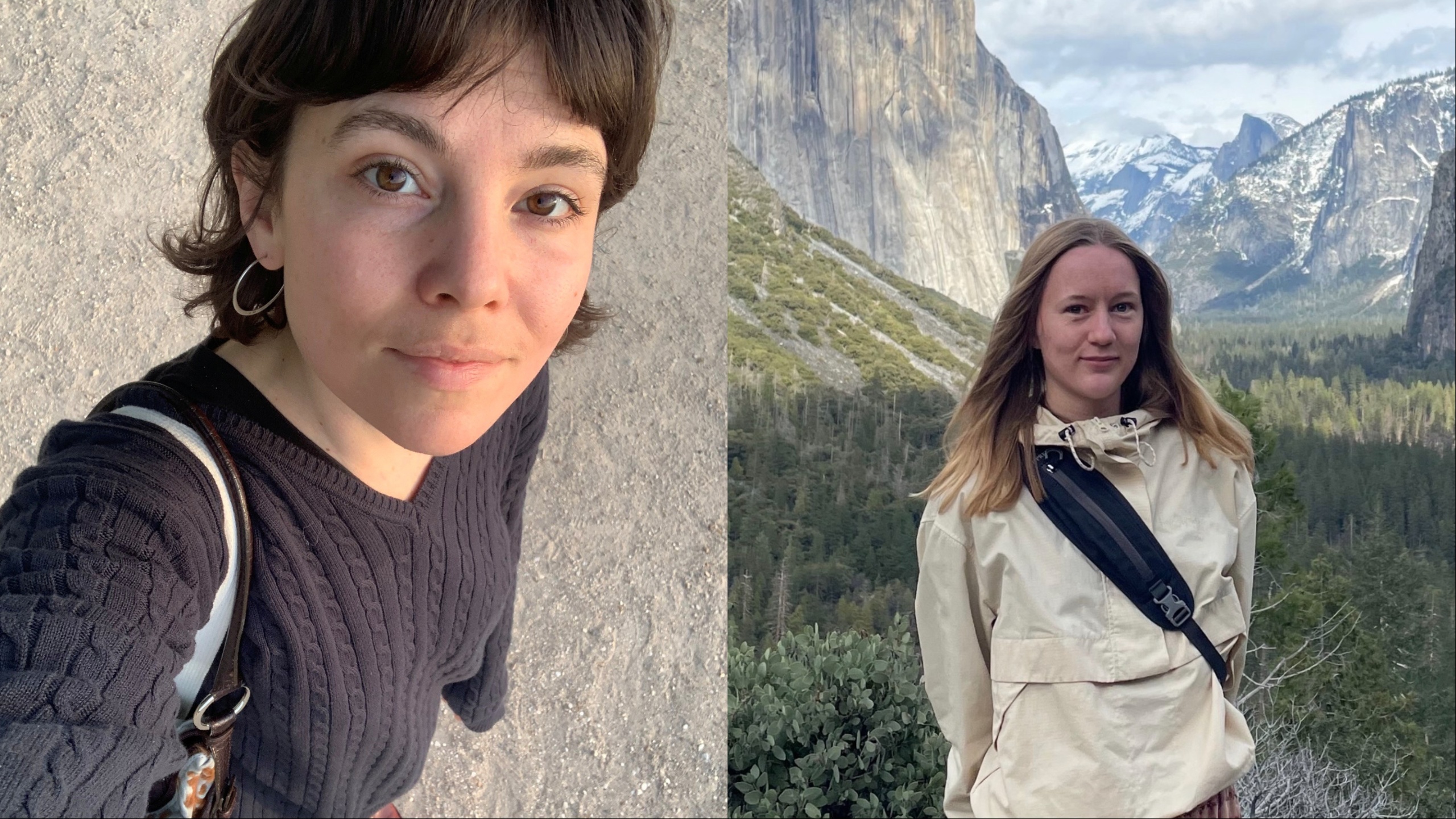 Claudia Steenhard (tv) læser journalistik på Columbia University, Tilde Marie Rastorp Reinhardt (th) er på udveksling i San Diego.