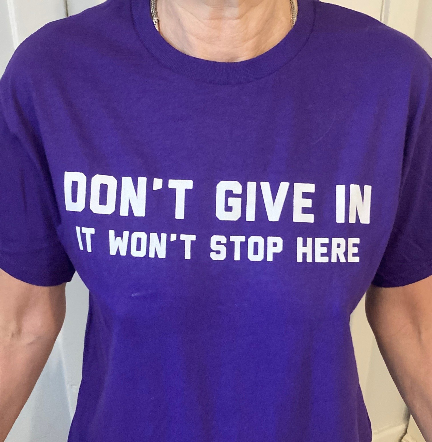 The T-shirt worn by several professors at Northwestern University to express their dissatisfaction with Donald Trump’s approach to US universities.