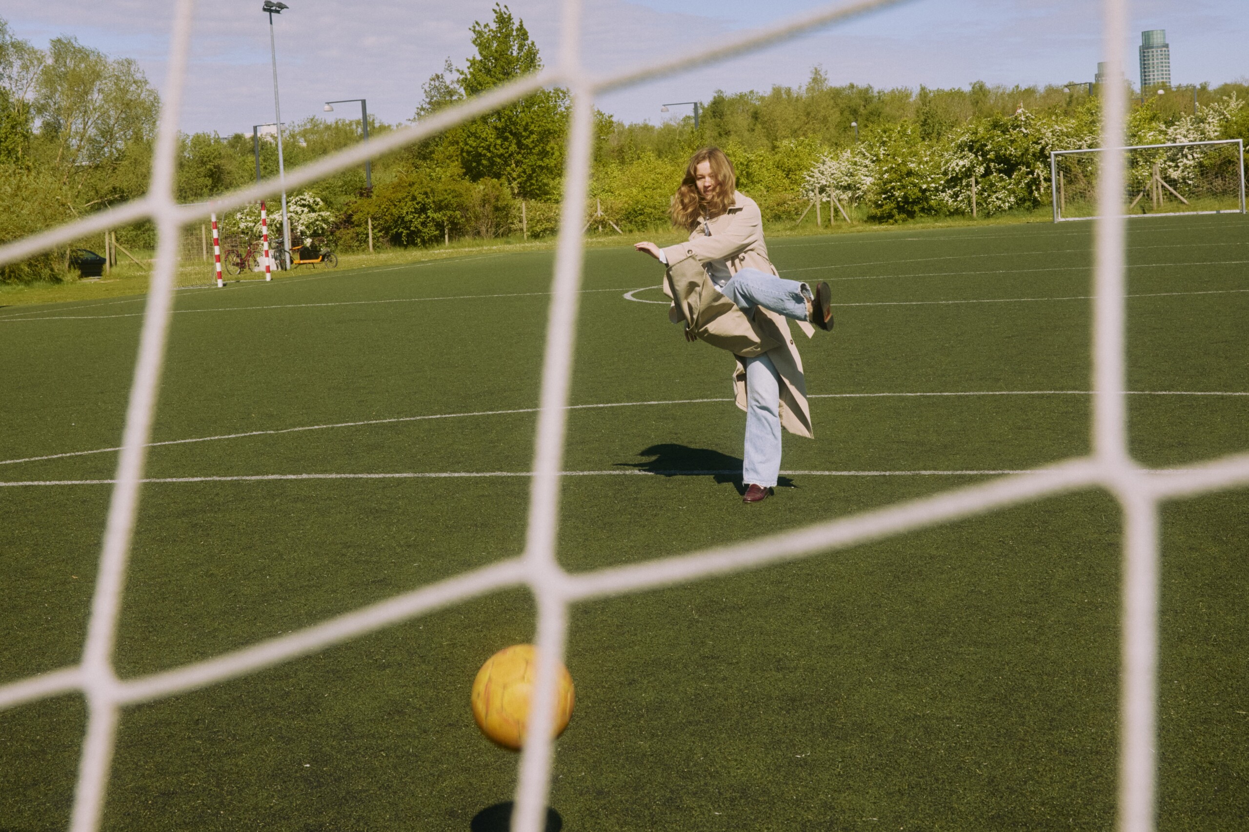 As a child footballer, Chamilla Terp and her teammates had to wear the boys’ worn-out kit.