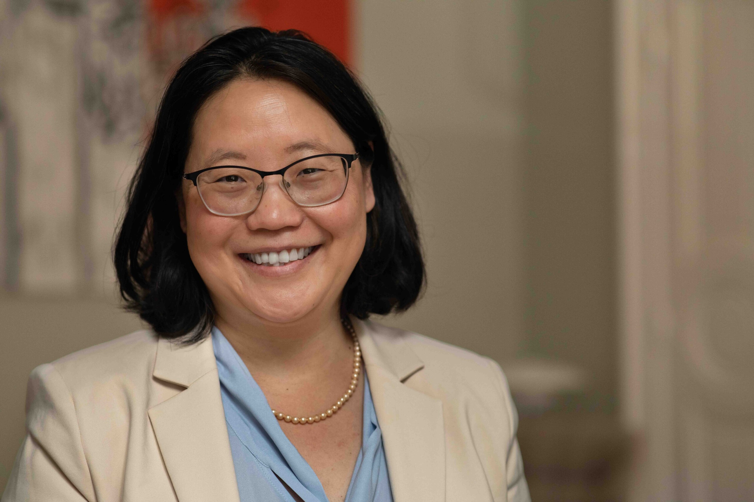 The University of Copenhagen’s new prorector for research and innovation, Eva Hoffmann, in her new office.