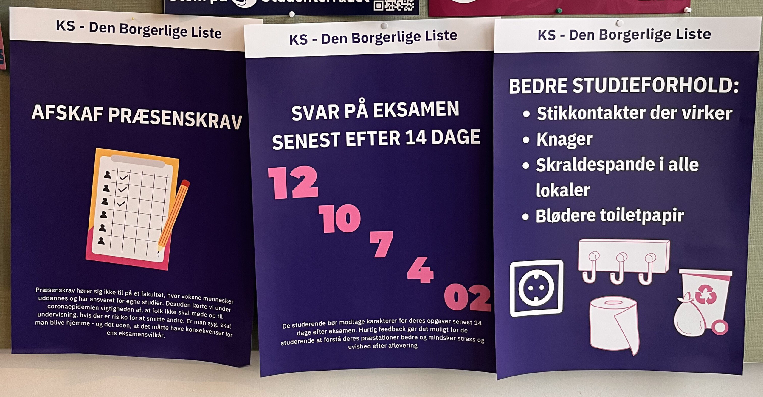 Det er Konservative Studerende, der stiller op med forslaget om kvalitetspapir på lokummerne.