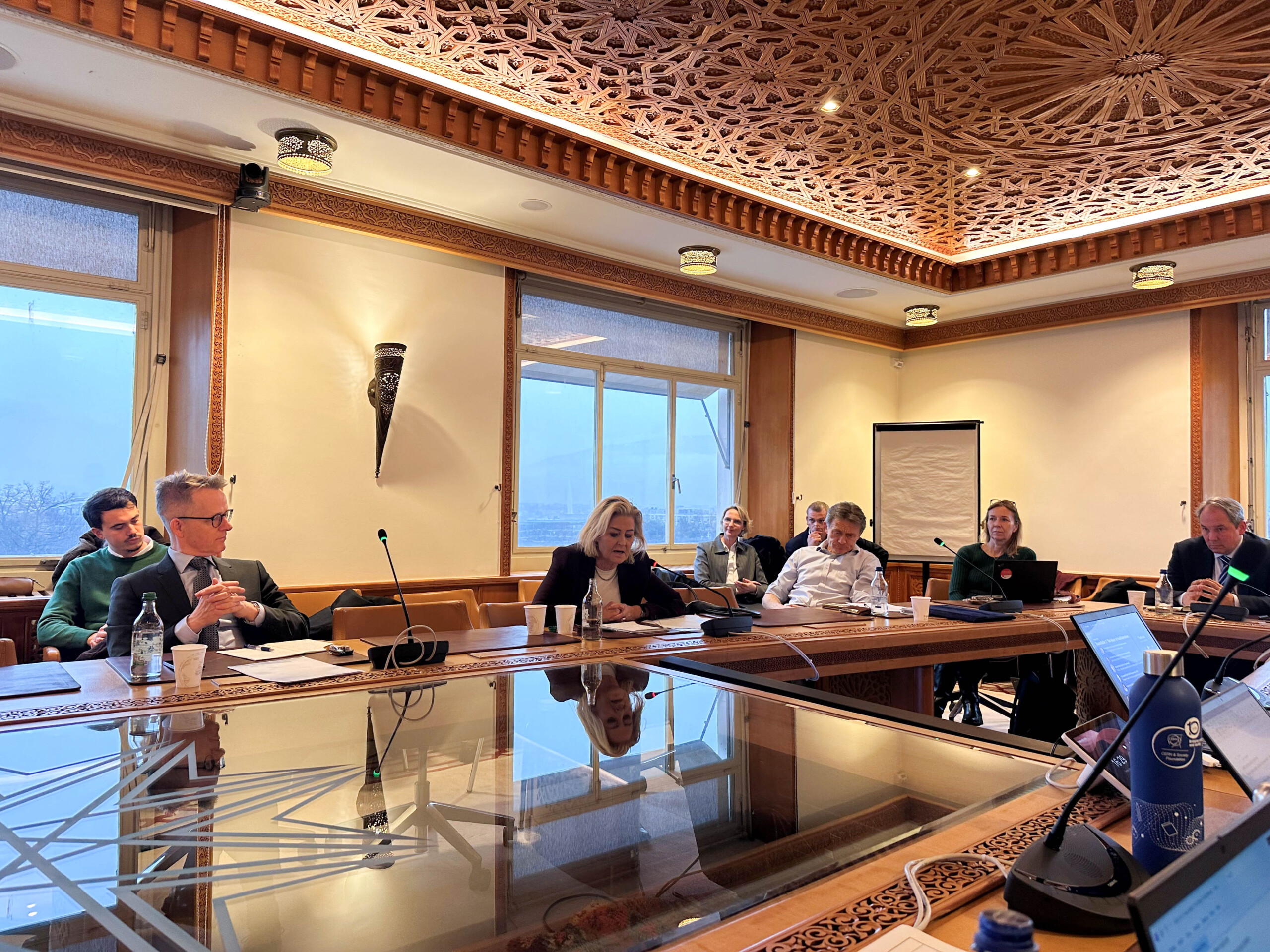 Billede fra debatten i FN's europæiske kontor i Genève.