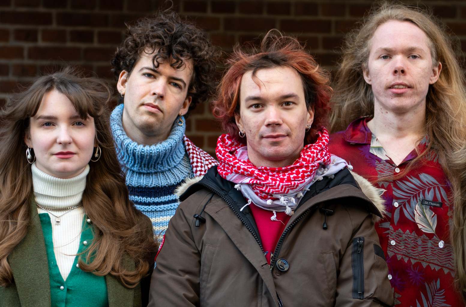 Studenterrådets forretningsudvalg. Fra venstre: Nicoline Forsberg, Emil Moesgård, Ira Thomas Bro Pold og Niels Holm Lassen.