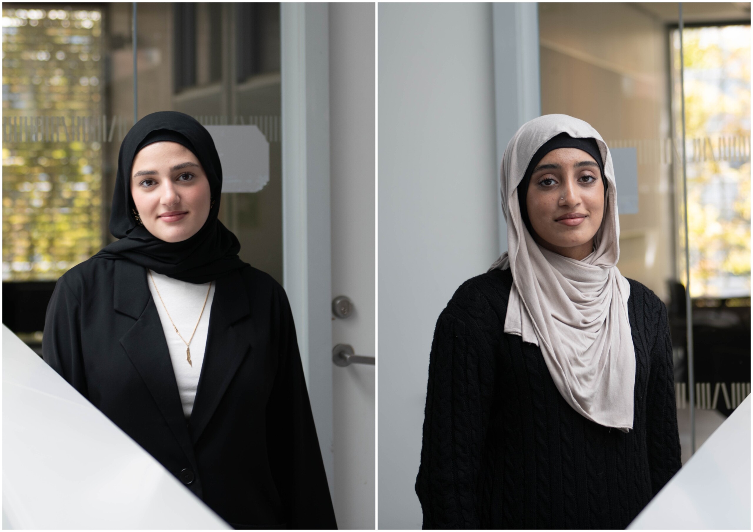 Zahra Hamze (tv) og Fatima Shaneen er jurastuderende og tidligere brugere af Søndre Campus' stillerum.