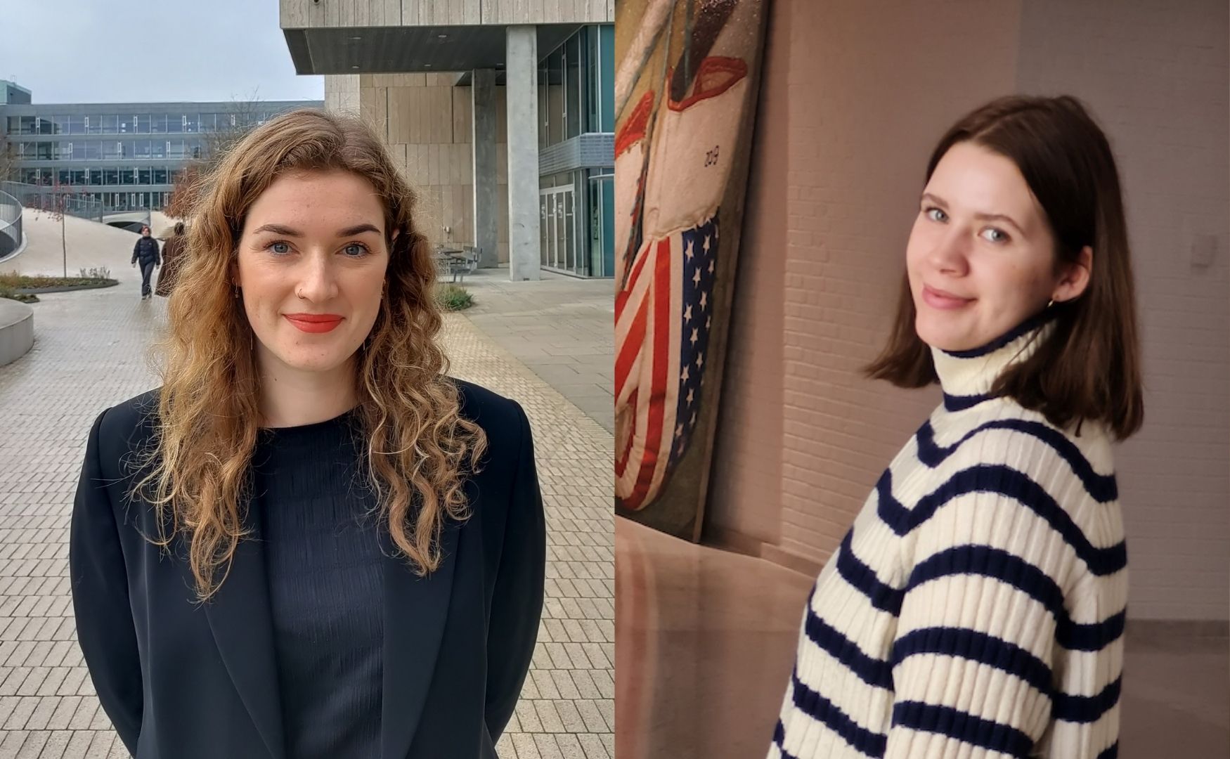Nadja Ward Pallesen (th) og Anna Ockelmann er hhv. forperson og næstforperson for DM Studerende. 