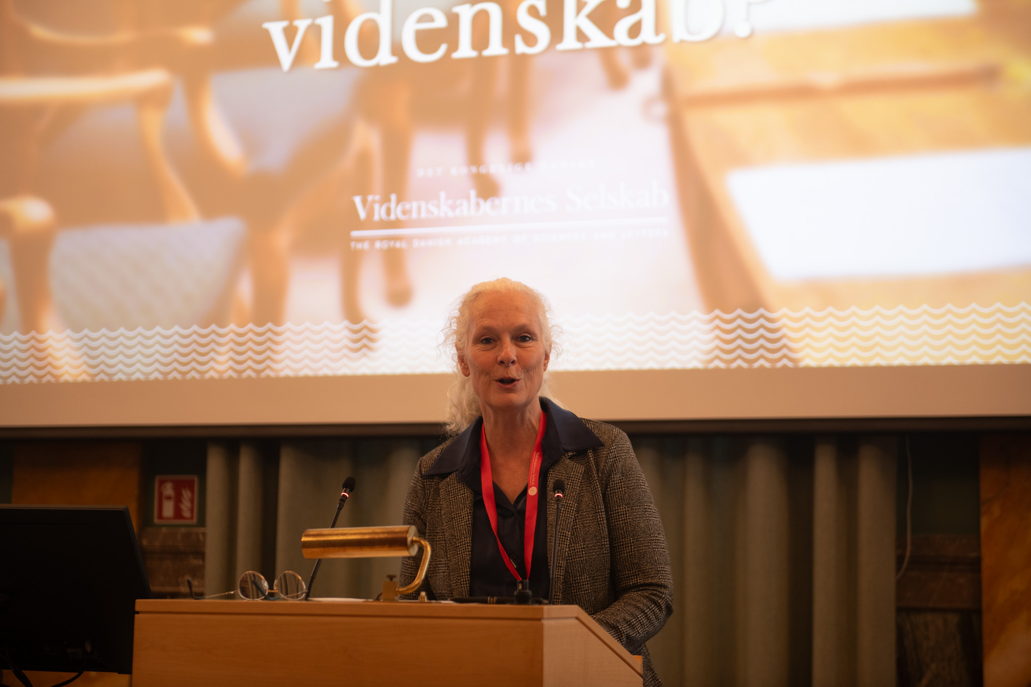 Præsident for Videnskabernes Selskab, Susanne Ditlevsen, under seminaret.